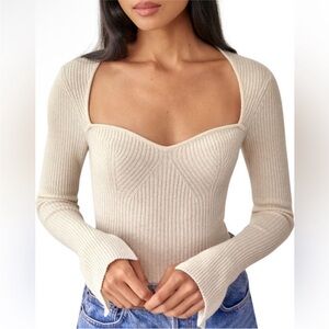 Reformation cream Glenna cashmere sweater